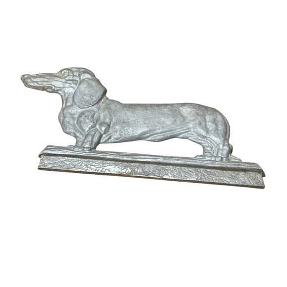 Vintage Aluminum Dachshund Dog Mailbox Topper Sign Wall Plaque - - Picture 2 of 7